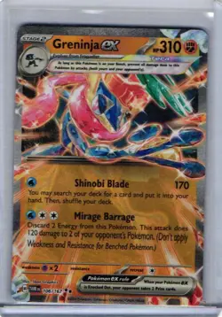 Pokemon TCG Twilight Masquerade Greninja ex 106/167 Double Rare - Image 1
