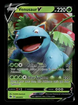 Venusaur V 001/073 NM Rare V Holo Champion's Path 2020 Pokemon TCG - Image 1