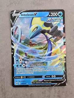 Pokemon TCG Inteleon V 078/264 Fusion Strike Sword & Shield Ultra Rare NM - Image 1