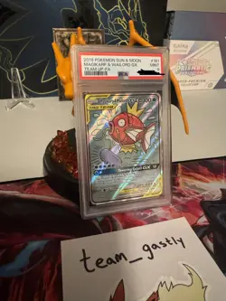Pokemon Magikarp & Wailord GX Full Art Ultra Rare Team Up 161/181 PSA 9 Holo - Image 1