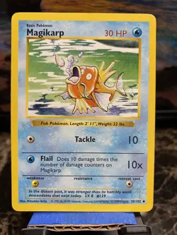 1999 Pokemon Magikarp # 35/102 - Base Set Shadowless - Condition: NM-LP wotc - Image 1