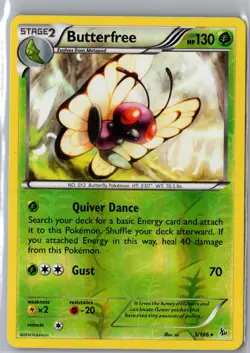 Butterfree 3/106 Rare Flashfire Pokemon Reverse Holo Near Mint - Image 1