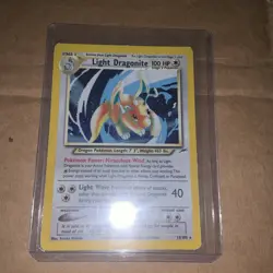 Pokemon TCG Light Dragonite 14/105 Neo Destiny Holo Rare Stage 2 100HP Eng 2000 - Image 1