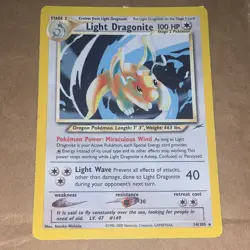 Pokemon TCG Light Dragonite 14/105 Neo Destiny Holo Rare Stage 2 100HP Eng 2000 - Image 2
