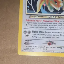 Pokemon TCG Light Dragonite 14/105 Neo Destiny Holo Rare Stage 2 100HP Eng 2000 - Image 4