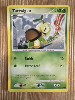 Pokemon TCG - Turtwig 17/17 Lv. 10 - Pop Series 6 (2007) - Holo Rare - NM - Image 1