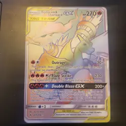 Pokemon TCG Reshiram & Charizard GX TAG TEAM Holo Secret 217/214 Sm-Unbroken Bo… - Image 1