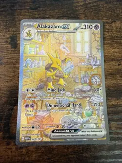 Pokemon TCG Alakazam ex 201/165 Sv: Scarlet & Violet 151 SAR - NM - Image 1