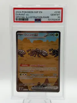 2024 Pokemon SSP EN #236 Durant ex Special Illustration Rare PSA 10 GEM MINT - Image 1