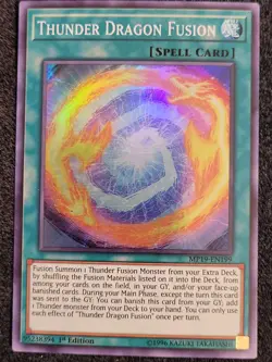 Yugioh! Thunder Dragon Fusion - MP19-EN199 - Super Rare - 1st Edition Near Mint, - Image 1