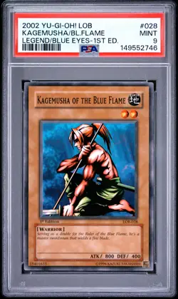 2002 YU-GI-OH! LEGEND OF BLUE EYES 1ST EDITION KAGEMUSHA OF THE BLUE FLAME PSA 9 - Image 1