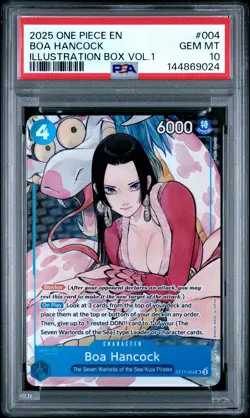 2025 ONE PIECE PROMOS ILLUSTRATION BOX VOL.1 #004 BOA HANCOCK PSA 10 - Image 1
