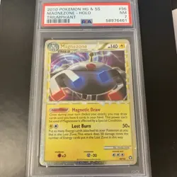 2010 POKEMON HG & SS TRIUMPHANT MAGNEZONE PRIME 96/102 ULTRA HOLO RARE PSA 7 NM - Image 1
