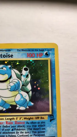 2000 Vintage Blastoise 2/130 - Base Set 2 Unlimited Holo Rare Pokemon TCG - LP - Image 2