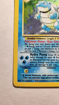 2000 Vintage Blastoise 2/130 - Base Set 2 Unlimited Holo Rare Pokemon TCG - LP - Image 4