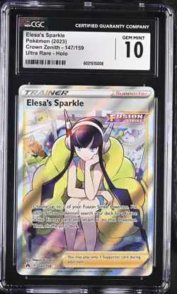 Pokemon TCG Elesa's Sparkle Sword & Shield - Crown Zenith 147/159 CGC 10 - Image 1