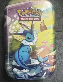 Pokemon TCG - Prismatic Evolutions Mini Tin (Vaporeon) Factory Sealed - Image 1