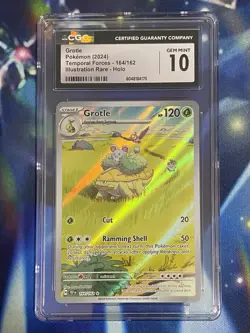 GROTLE Temporal Forces Illustration Rare #164 CGC 10 Gem Mint Pokemon - Image 1