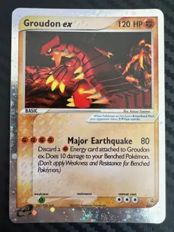 Pokemon TCG Groudon ex With SWIRL Holo 002 Black Star Nintendo Power Magazine NM - Image 1
