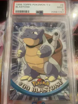 Topps Blastoise Pokemon TV Animation Edition #09 PSA 9 - Image 1