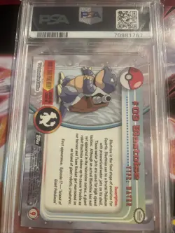 Topps Blastoise Pokemon TV Animation Edition #09 PSA 9 - Image 2