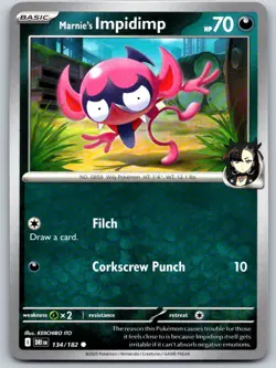 Marnie's Impidimp 134/182 Near Mint SV10: Destined Rivals Pokemon Shipnow - Image 1