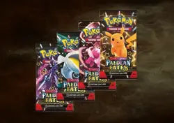 4 Packs Paldean Fates Booster Pack ART SET Scarlet & Violet Pokemon NEW & SEALED - Image 1