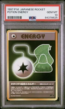 1997 Pokemon Japanese Team Rocket - Potion Energy - PSA 10 GEM MINT - Image 1