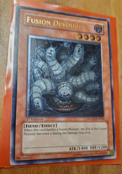 Yu-Gi-Oh Fusion Devourer STON-EN020 1st Edition Ultimate Rare VLP - Image 1