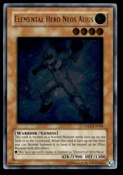 Yugioh Elemental Hero Neos Alius TAEV-EN018 Ultimate Rare NM - Image 1
