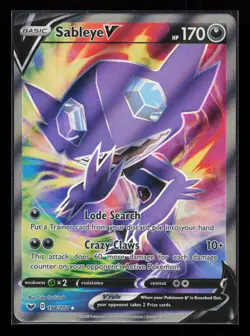 Sableye V (Full Art) 194/202 SWSH01: Sword & Shield Base Set Pokemon Card - Image 1