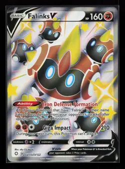 Falinks V SV115/SV122 Shiny Holo Rare Shining Fates: Shiny Vault Pokemon Card - Image 1
