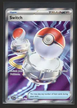 Pokemon TCG Switch Trainer Item Full Art Holo 123/094 English 2023 - Image 1