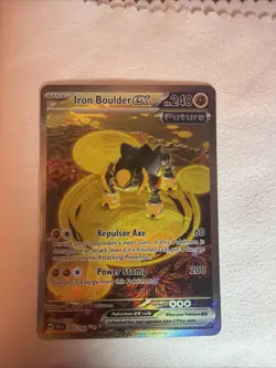 Pokemon TCG Iron Boulder EX Scarlet & Violet Temporal Forces 207/162 - Image 1