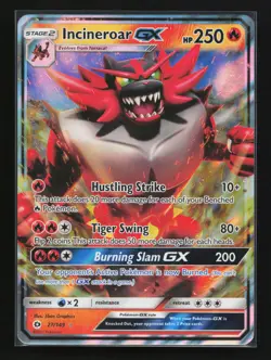 Incineroar GX 27/149 Ultra Rare SM Base Set Pokemon Card - Image 1