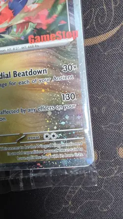 Pokemon - Koraidon 119/162 Cosmos Holo Gamestop Promo SEALED TRIPLE SWIRL - Image 4