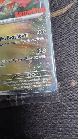 Pokemon - Koraidon 119/162 Cosmos Holo Gamestop Promo SEALED TRIPLE SWIRL - Image 5