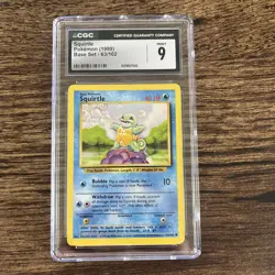 Squirtle Pokemon Base Set Unlimited 63/102 CGC 9 Mint - Image 1