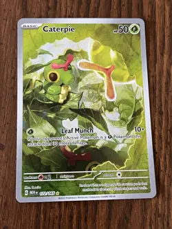 Pokemon TCG Caterpie 172/165 Sv: Scarlet & Violet 151 Illustration Rare Holo NM - Image 1