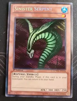 Yugioh Sinister Serpent LCYW-EN154 Secret Rare NM - Image 1
