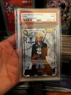 2025 One Piece Carrying On His Will Alternate Art Sabo #OP13-120 PSA 9 - Image 1