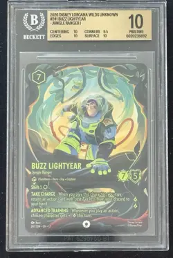 Disney Lorcana Buzz Lightyear Jungle Ranger ICONIC 241/204 BGS 10 Pristine Gold - Image 1