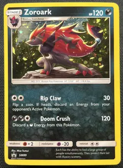 Pokemon Card Zoroark SM89 Shining Legends Black Star Promo Holo 2017 NM - Image 1