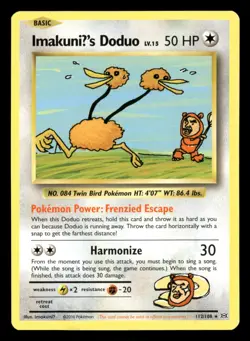 ImakuniU's Doduo - 112/108 - Non Holo Rare - Evolutions - Pokemon Card - NM/M - Image 1
