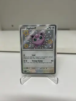 Jigglypuff - 198/091 - Paldean Fates - Baby Shiny Pokemon TCG Card NM Rare - Image 1