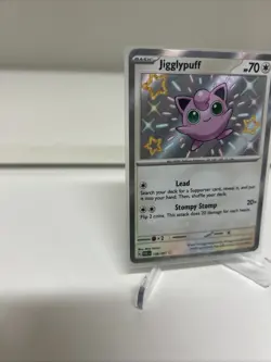 Jigglypuff - 198/091 - Paldean Fates - Baby Shiny Pokemon TCG Card NM Rare - Image 2