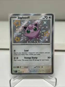 Jigglypuff - 198/091 - Paldean Fates - Baby Shiny Pokemon TCG Card NM Rare - Image 4