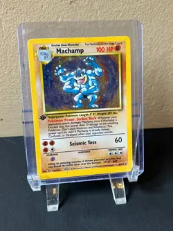 1999 Machamp 8/102 First Edition Holo Rare Pokemon Card - Base Unlimited Set - Image 1