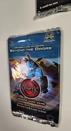 BEYOND THE DOORS 1ST EDITION FACTORY SEALED CHAOTIC CARD GAME BOOSTER 5 PACKS - Image 2