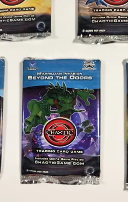 BEYOND THE DOORS 1ST EDITION FACTORY SEALED CHAOTIC CARD GAME BOOSTER 5 PACKS - Image 4